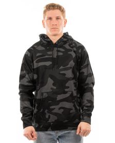 Burnside B8670 Men's Go Anywhere Performance Fleece Pullover (Color: Black Camo, size: XL)