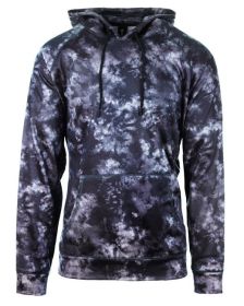 Burnside B8670 Men's Go Anywhere Performance Fleece Pullover (Color: NAVY TIE DYE, size: XL)