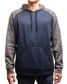 Burnside B8670 Men's Go Anywhere Performance Fleece Pullover (Color: NAVY/ HTH CHAR, size: 2XL)