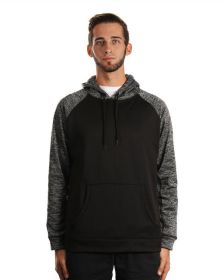 Burnside B8670 Men's Go Anywhere Performance Fleece Pullover (Color: BLACK/ CHARCOAL, size: M)