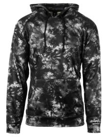 Burnside B8670 Men's Go Anywhere Performance Fleece Pullover (Color: BLACK TIE DYE, size: M)