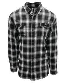 Burnside B8220 Men's Perfect Flannel Work Shirt (Color: BLACK/ WHITE, size: M)