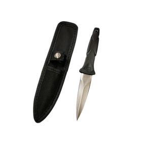 Portable Stainless steel Knife for Outdoor Camping Self-defense (Color: Black & Silver, Type: Knives & Tools)